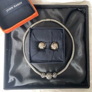 John Hardy Two-Tone Jaisalmer Trio Ball Pendant and Earrings